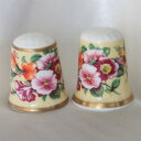 黄色と花の美しいコントラスト ロイヤル ウースター Royal Worcester ヒストリック パターン シンブル 指貫き ソーイング キルト パッチワーク ...