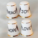 限定発行 幸せの あなたのための4つの祈り Hope Love Peace Joy ホープ ラブ ピース ジョイ 希望 愛 平和 楽しみ シンブル 指貫き 4個...