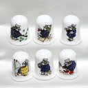 レア　フルセット パディントン Paddington Bear 全6種　 コールポート ベアー 熊 クマ Coalport シンブル 指貫き　【中古】