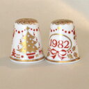 クリスマス 1982年 Christmas クリスマスツリー スポード SPODE イヤーズ シンブル 指貫き ソーイング キルト パッチワーク コレクション ...