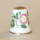 1990年発行 SPODE 美しいワイルドローズの花 野バラ 薔薇 スポード The Flower of the Year フラワー オブ ザ イヤー スポード シンブル コレクターズ クラブ 指貫き ソーイング キルト パッチワーク コレクション アイテム 誕生日 ギフト ヴィンテージ 【中古】
