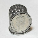 イギリスの王 ヘンリー8世 ピューター PEWTER メダル シンブル 指貫き ソーイング キルト パッチワーク コレクション アイテム 誕生日 ギフト プレゼ...