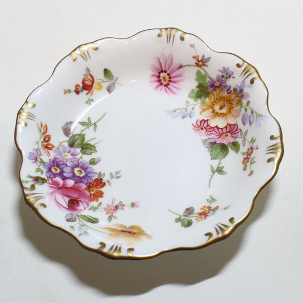 1921 ～ 1964年　ミニ プレート 小皿 ティーバッグキャディ リングトレイ ピントレー ロイヤルクラウンダービー ポージー バラと小花 ポジー Posie　イギリス　ビンテージ　テーブルウェアー　Royal Crown Derby 【中古】のサムネイル