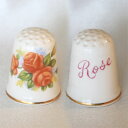ローズ 薔薇の花 バラ クィーンズ チャイナ Queens フラワー Rose シンブル 指貫き ソーイング コレクション アイテム プレゼント ヴィンテージ ...