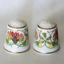 フラワー ロッキンガム ポタリー Rockingham Pottery シンブル 指貫き ソーイング コレクション アイテム プレゼント ヴィンテージ 【中古】...