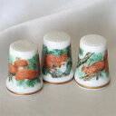 TCC 1990年 アカリス Red Squirrels 松ノ木の2匹の可愛いりす ロイヤル アルバート ROYAL ALBERT 指貫き シンブル コレクター...