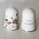 March 3月の花 ナルシス Narcissus スイセン 水仙 マンスリー フラワー ロイヤル ジョージア Royal Georgina カナダ 指貫き シ...