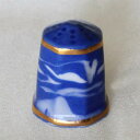 TCC ブルーアガーテ Blue Agate アゲート 青いメノウ ウィルドン ウェアー Whieldon Ware シンブル 指貫き ソーイング キルト パッ...