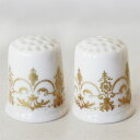 WGPH ベルナルド リモージュ Bernardaud Limoges フランス ゴールド フルー デ リ Gold fleur de lis THIMBLES OF THE WORLD'S GREATEST PORCELAIN HOUSES 1980年 フランクリンミント 発行 シンブル 指貫き プレゼント ヴィンテージ 【中古】 02P20Nov15