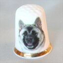 エルク ハウンド Eikhound ドッグ Dog 色々な犬 イギリス シンブル 指貫き ソーイング キルト パッチワーク コレクション アイテム 誕生日 ギフ...