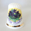 デヴォン バイオレット Devon Violet スミレの花 ニオイスミレ シンブル 指貫き ソーイング コレクション アイテム 誕生日 ギフト プレゼント 【中古】