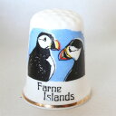 イギリス パフィン ファーン アイランド Farne Islands ファーン諸島 海鳥 ニシツノメドリ シンブル 指貫き ソーイング キルト パッチワーク ...