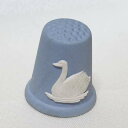 ジャスパーウェアー Jasperware TCC ブルー スワン Swan 1989年 ウェッジウッド Wedgwood シンブル 指貫き ソーイング キルト ...