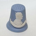 1982年 ヨハネパウロ2世 イギリス訪問記念 ジャスパーウェアー Jasperware ブルー ウェッジウッド Wedgwood シンブル 指貫き ソーイング...