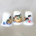 1991年 遊ぶ子猫 プレイフル キティン Playful Kittens 猫 キャット ウェッジウッド Wedgwood TCC ねこ Cat シンブル 指貫...