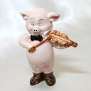 【 piggies 】 バイオリン奏者 ピガニーニ 1980年代 洒落のきいた可愛らしいブタのコレクション アメリカ ダンバリーミント ピッグ フィギュア フィ...