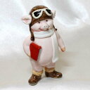 【 piggies 】 ステイ (スカイ) リミット アビエイター パイロット 飛行士 1980年代 洒落のきいた可愛らしいブタのコレクション アメリカ ダン...