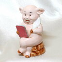 【 piggies 】 ピッグペン ペンを持つ豚 1980年代 洒落のきいた可愛らしいブタのコレクション アメリカ ダンバリーミント ピッグ フィギュア フィギ...