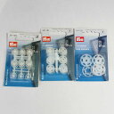プリム Prym プラスチック スナップボタン ホック プラホック 縫い付け 丸型 白 半透明 10mm 18セット入 13mm 12セット入 21mm 3セッ...