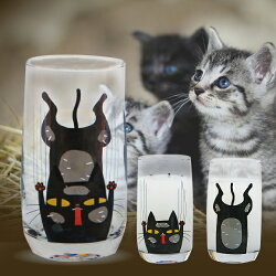 プレゼント付♪【猫グラス5種セット】猫好き必見!かわいい5匹の猫のグラスデザイングラス350ml×5種類猫コップ5個ねこコップネココップねこグラスネコグラス猫ねこネコデザイングラスコップ猫のコップ(3980円以上で送料無料)