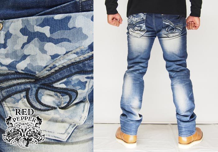 スーパーセール 20%OFF RED PEPPER[レッドペッパー] カモ切り替え セミストレート  ...