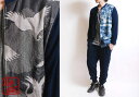 泥棒日記 抜染デニム切替トラックスーツ 和柄上下セットアップ/D14586/送料無料【泥棒日記から新作和柄セットアップが登場!!】
