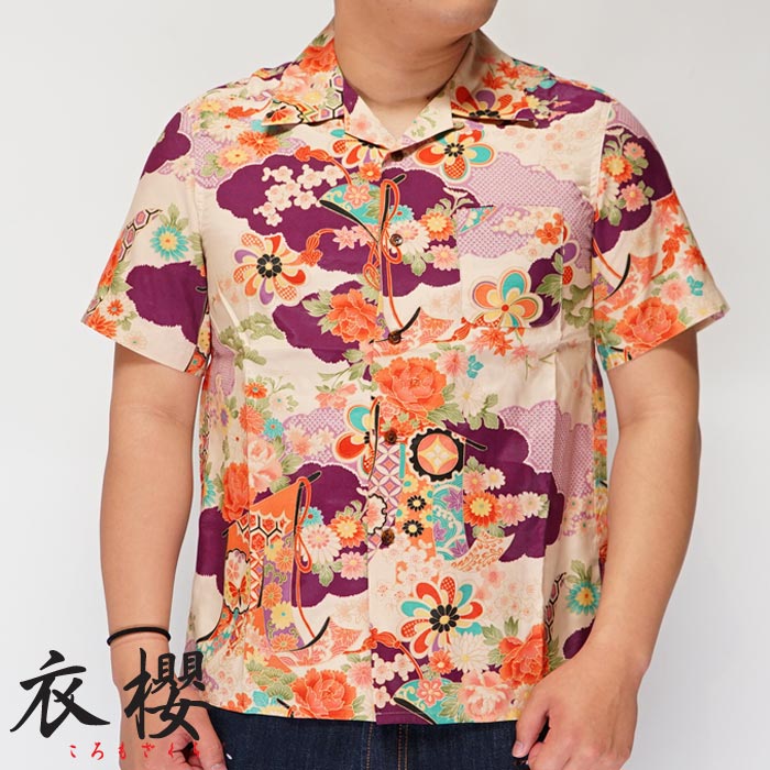 衣櫻ころもざくら和柄半袖シャツ日本...