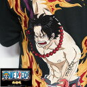 絡繰魂 カラクリダマシイ ワンピース 火拳 ポートガス D エース メラメラ コラボ 和柄 ロング Tシャツ メンズ ONE PIECE 海賊 204095 送料無料