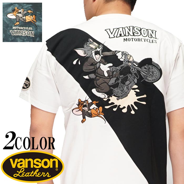 VANSON バンソン トムとジェリー コラボ Tシャツ 半袖 メンズ TJV-2112 送料無料【バンソンから新作Tシャツが登場 】