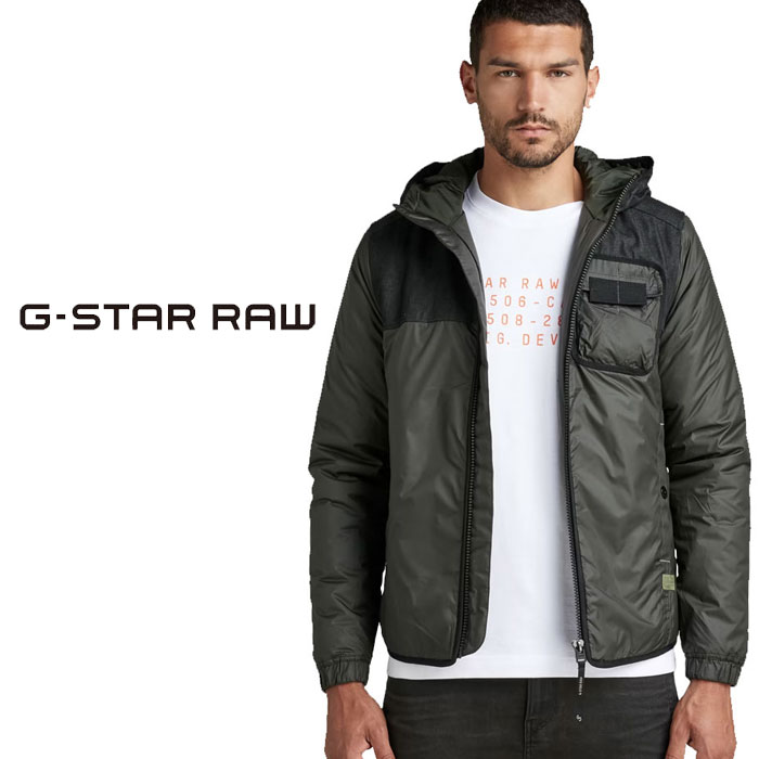 ジースターロゥ アウター メンズ ジースター ロウ G-STAR RAW ジャケット アウター メンズ DENIM MIX PADDED JACKET D20119-B577 送料無料【ジースターから新作アウターが登場!!】