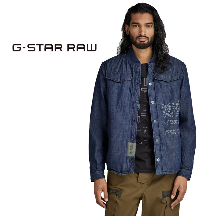 ジースターロゥ アウター メンズ ジースター ロウ G-STAR RAW ジャケット アウター メンズ BOMBER COLLAR OVERSHIRT 20966-D013 送料無料【ジースターから新作アウターが登場!!】