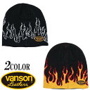 VANSON バンソン ニット帽 メンズ ワッチ キャップ アクリルJQD NVCP-2209【VANSON(バンソン)から新作ニット帽が登場 】