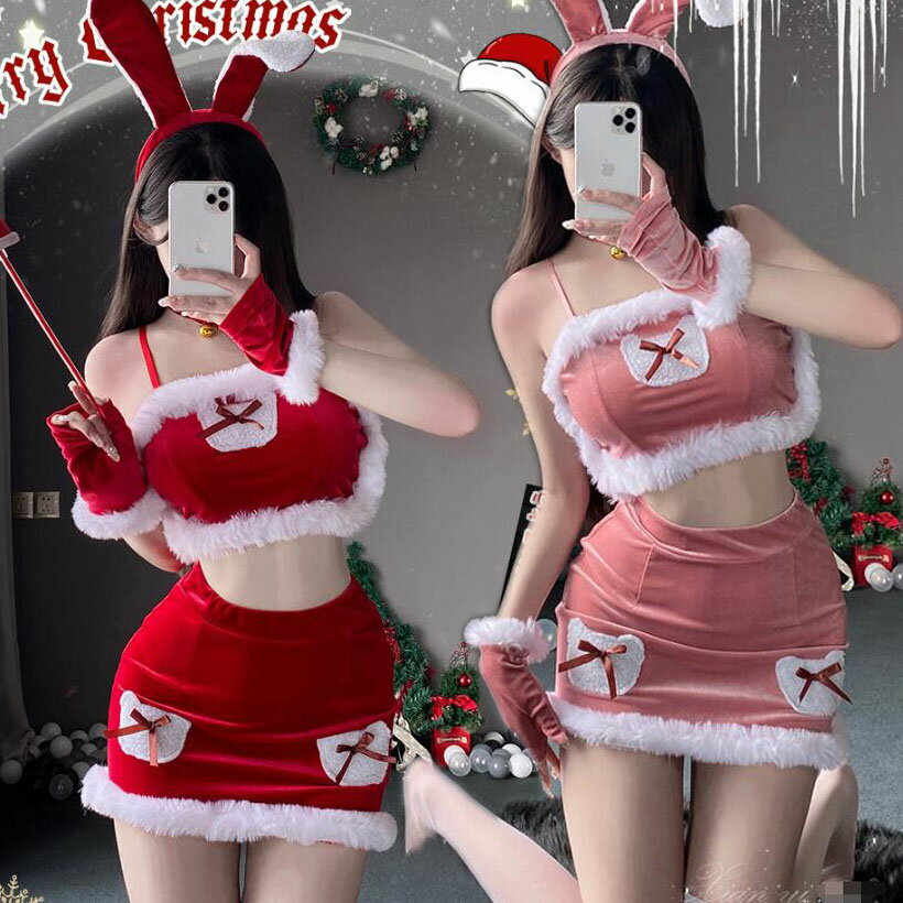 樂天商城 - サンタコス セクシー ミニスカート サンタクロース 2色 手袋 レディース セクシートップス 帽子付き上下セット サンタ 衣装 サンタ可愛いコスプレ衣装 サンタクロス コスチューム 女性 大人 サンタクロース サンタコスプレ セクシーサンタ サンタランジェリー