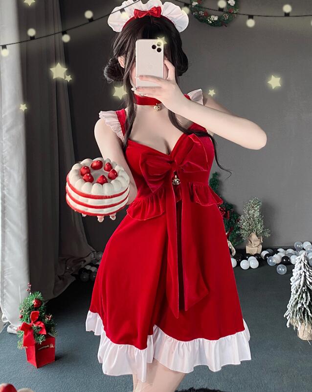 樂天商城 - サンタコス セクシーミニワンピース メイド風cosplayワンピース サンタクロース レディース セクシードレス ワンピース サンタ 衣装 サンタ可愛いコスプレ衣装 サンタクロス コスチューム 女性 大人 サンタクロース サンタコスプレ セクシーサンタ サンタランジェリー