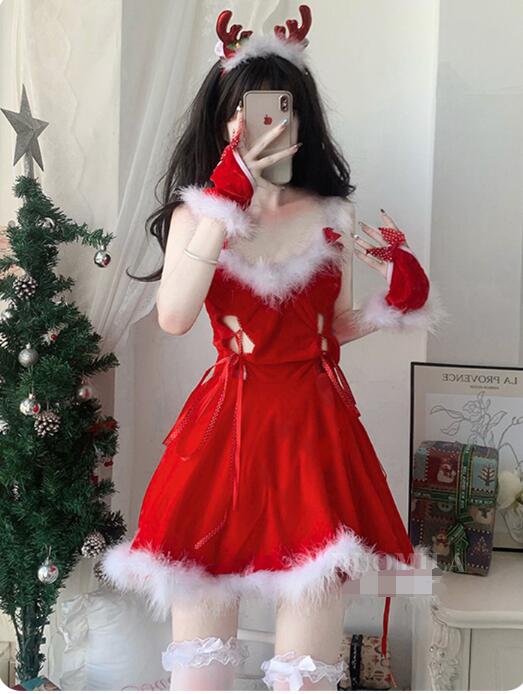 サンタコス セクシー 可愛ドレス ミニワンピース cosplay サンタクロースドレス キャミソールワンピース サンタ 衣装 サンタ可愛いコスプレ衣装 サンタクロス コスチューム 女性 大人 サンタクロース サンタコスプレ セクシーサンタ サンタランジェリー