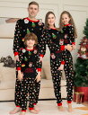親子ペアパジャマ クマ柄 サンタクロス パジャマクリスマスパジャマ パジャマ ルームウェア リスマス衣装 カップル メンズ/レディースルームウェア ベビー 子供...