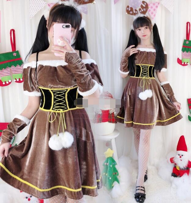 Rakuten - ミモレ丈ワンピース クリスマスドレス 半袖ワンピース サンタコス ワンピース クリスマスドレス サンタコスcosplay サンタクロースドレスワンピース サンタ 衣装 サンタコスプレ衣装 サンタクロス コスチューム 女性 サンタクロース サンタコスプレ サンタ