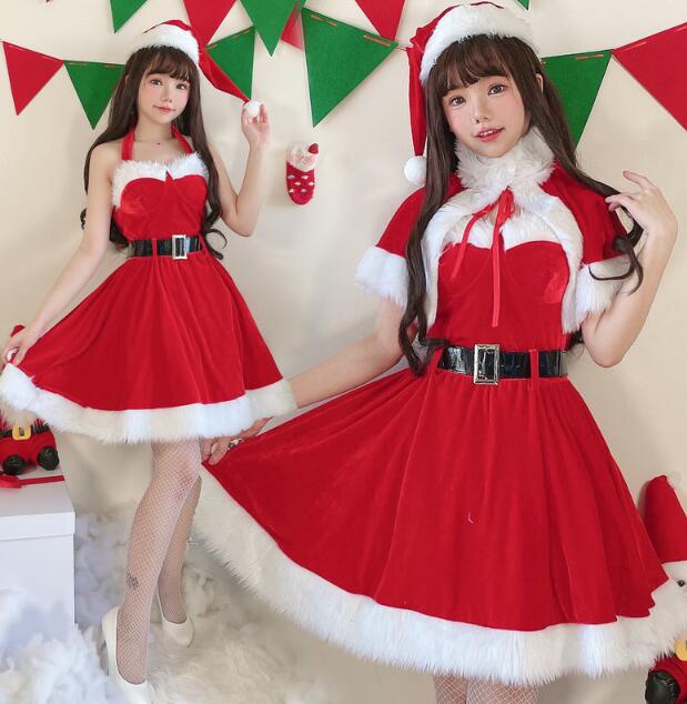 樂天商城 - クリスマスドレス 　キャミソールワンピース サンタコス ワンピース ケープ追加可能 クリスマスドレス サンタコスcosplay サンタクロースドレスワンピース サンタ 衣装 サンタコスプレ衣装 サンタクロス コスチューム 女性 サンタクロース サンタコスプレ サンタ
