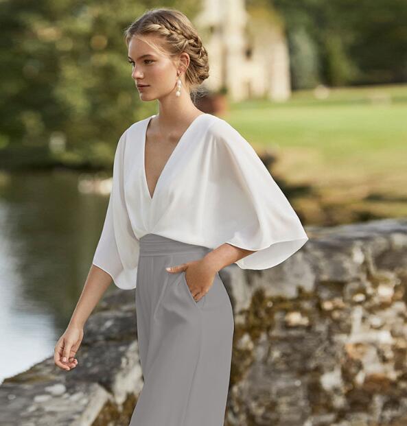 色切替 パンツドレス フリル袖 2色オールインワン オーバーオール Vネック 社交ダンス ガガウチョパンツ ダンスウェア ハイウエスト レディース ダンス衣装 伸縮あり ダンスウェア 練習着 レッスン着 踊り 舞台服 演出ダンス 衣裳 ダンス衣装S M L XL 2XL