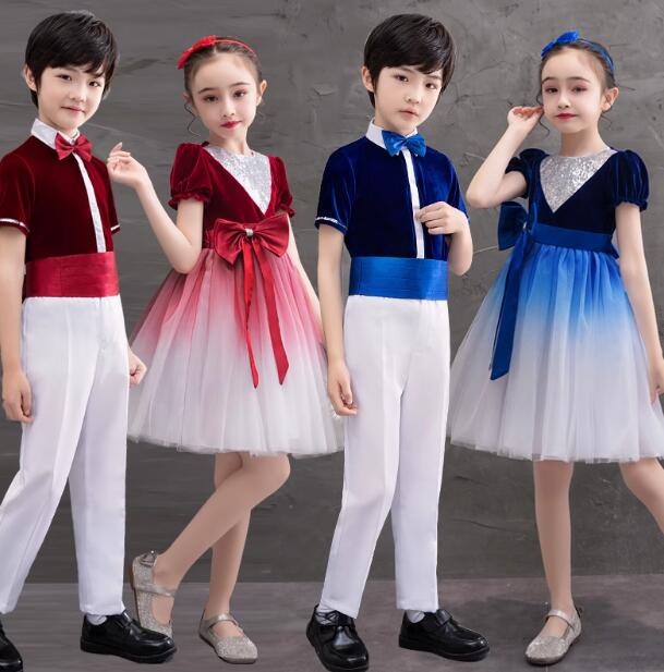 樂天商城 - 子供ダンス衣装 キッズ 半袖ワンピース チュチュスカート ダンス 発表会 かわいい ステージ衣装 舞台衣装 女の子 半袖 ワンピース ドレス スパンコール 男の子 シャツ ロング丈パンツ セットアップ 子ども ダンス 発表会 セット衣装 ピアノ 幼稚園 イベント 大きいサイズ