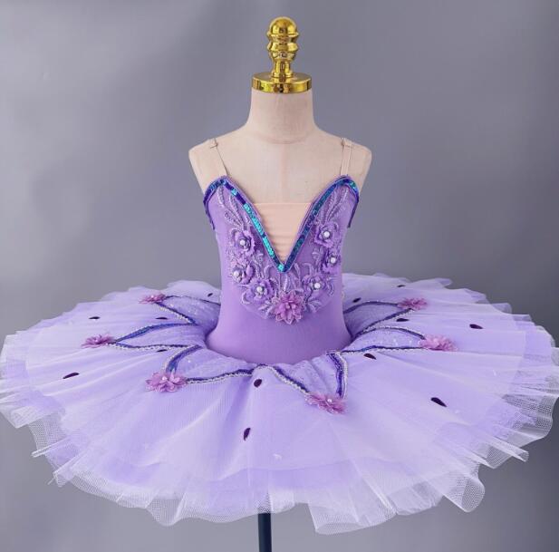 バレエダンス 女子ダンス衣装 刺繍 スパンコール子供レオタード 女の子ダンス衣装 腕花+髪飾り+タイツ付き バレエ スカート 可愛いドレス 子供 スカートボリューム バレエ 体操 専門 練習着 レッスン着 ふんわり バレエ 練習 コンクール レッスン 100cm-160cm