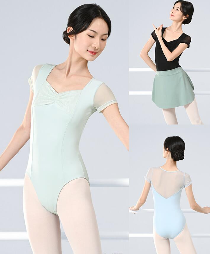 スイートハート・ネックバレエ レオタード 女性 大人胸パット付きレオタード スカートなしエレガント バレエ 練習着 レッスン着 新体操 大人 スカートなし 美背 美シルエット ジュニア 大人 可愛い バレエウェア 社交ダンス 衣装 ストレッチ バレエS M L XL XXL