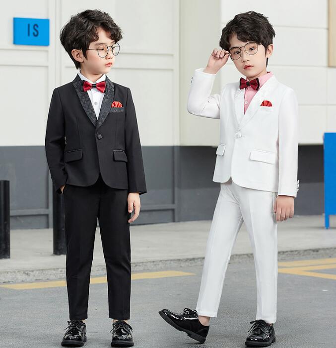 子供スーツセット 子供服 男の子 キッズスーツ 2色 長袖フォマールスーツ3点 /4点セット 卒業式 入学式 ピアノ発表会 ジャケット 長ズボン ジレ ベスト ...