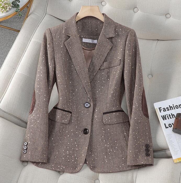 樂天商城 - レディーススーツジャケット 千鳥柄 長袖スーツ レディーススーツ ビジネススーツ ジャケットコート単品 OLフォーマル ママスーツ お宮参り 卒園式 卒業式 面接入学式 結婚式 入園式 発表会 七五三 オフィス 通勤 おしゃれ 20代 30代 40代 50代 S-4XL