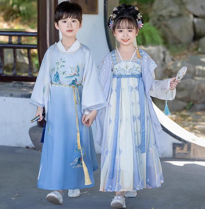 樂天商城 - 子供コスチューム 中華風ダンス衣装 コスプレ衣装 漢服 竹柄刺繍チャイナドレス 鳥刺繍 民族風 女の子 男の子 チャイナ服 お姫様 飄逸可愛い 長袖ワンピース チャイナ服エスニック 中華 コスチューム学園祭 団体服 舞台衣装 ステージ衣装イベント ハロウィン 110 -160