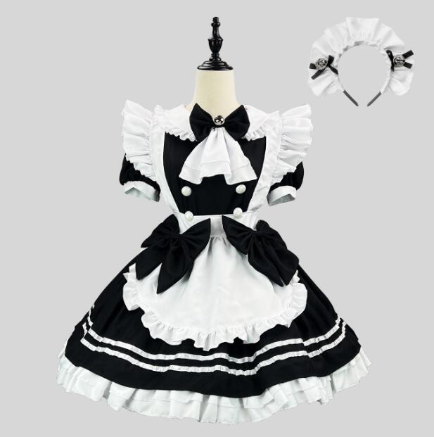 樂天商城 - メイド衣装 ワンピース エプロ 半袖ワンピース 悪魔コス パニエ追加可能ロリータドレス Cosplayコスチューム Lolitaロリータ ワンピースメイド お姫様 ロリータドレス コスプレ衣装 パーティードレス 舞台お揃い 団服 演出服 イベント衣装 学園祭 文化祭コスプレい衣装