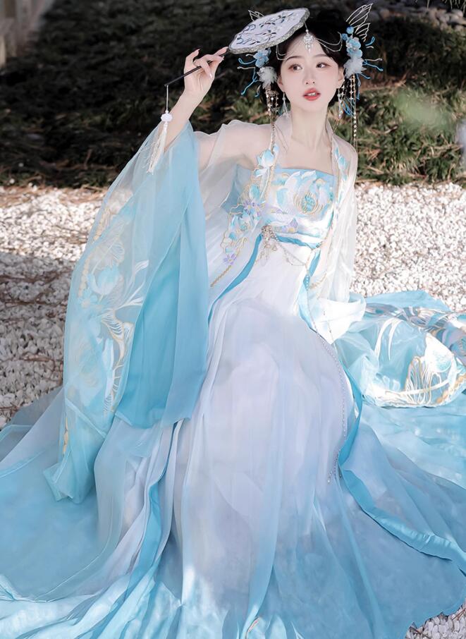 樂天商城 - 高級感唐装 漢服 コスプレ衣装 刺繍羽織 中華服 チャイナ服 ストール付き3点セット レディース 大人 可愛い 中華ドレス 漢服ドレス 中国古代服装 ひらひらの振袖 ふんわり 中華 コスプレ衣装 華流 ハロウィン コスプレ お姫様 中華古典 仙女 コスチューム