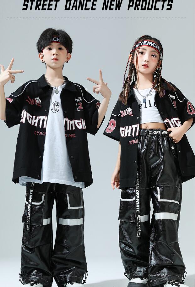 樂天商城 - ヒップホップダンス 子供ダンス衣装 キッズダンス衣装 レーザーパンツ ロングパンツ ダンス衣装子供ダンス衣装 男女兼用ダンスセットアップ 単品対応可能 子供ダンス衣装 キッズ ヒップホップ　ダンスウェア サルエルパンツ jazz hipjop かっこいい ダンスウェア110-180cm