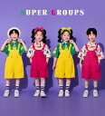 子供 ダンス衣装 アロハシャツ チアガール衣装 サロペット シャツショートパンツ サロペット2色 サロペット単品/セット対応可能 子供 ジャズ ヒップホップ チ...