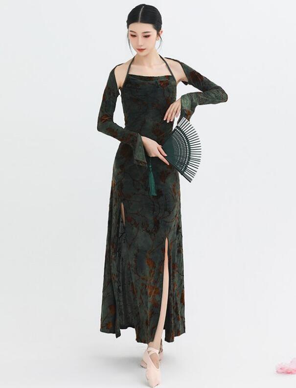 樂天商城 - ダンスワンピース チャイナダンス 大人ダンス衣装キャミソールドレス 古典ダンス衣装 モダンドレス レディース ワンピース スリットありワンピース ラテンダンスドレス タンゴ ワルツ 社交ダンス 衣装 ダンスレッスンウェア 練習着 新体操 ダンス 発表会 大人 ジュニア